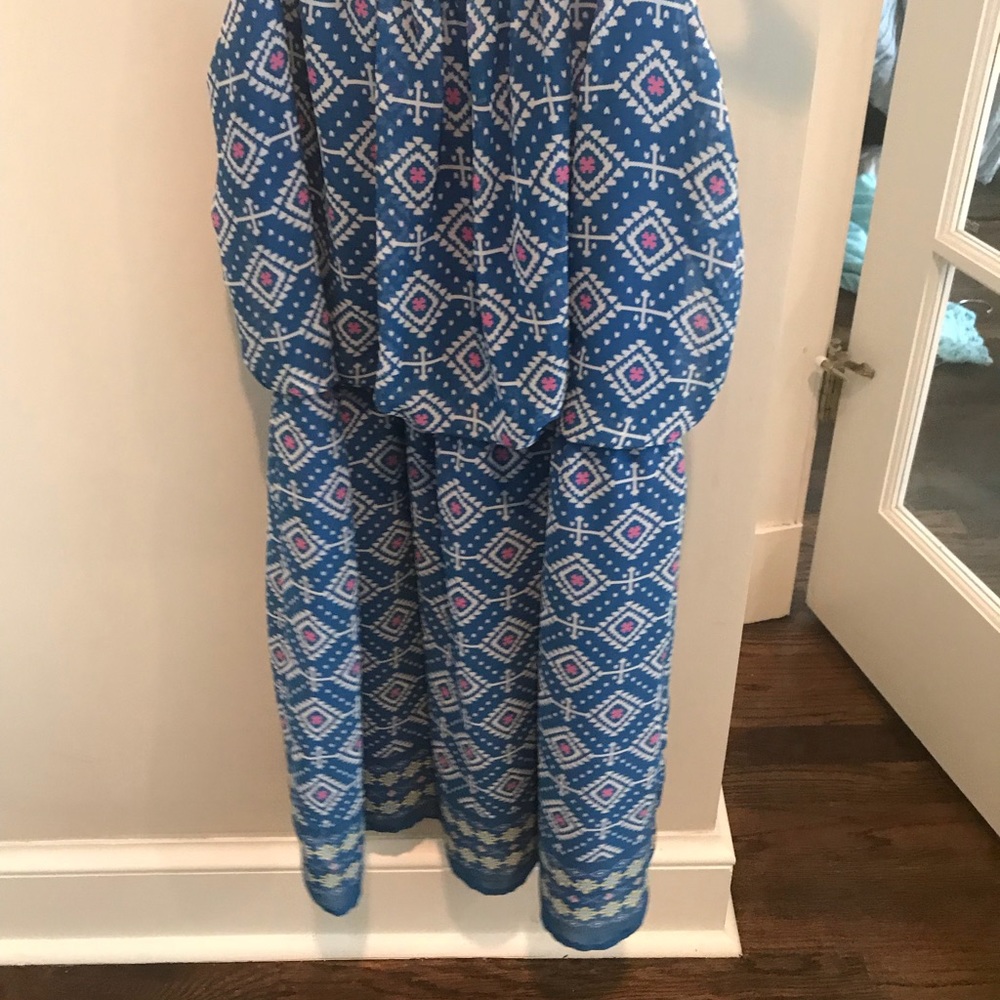 Spaghetti strap patterned dress